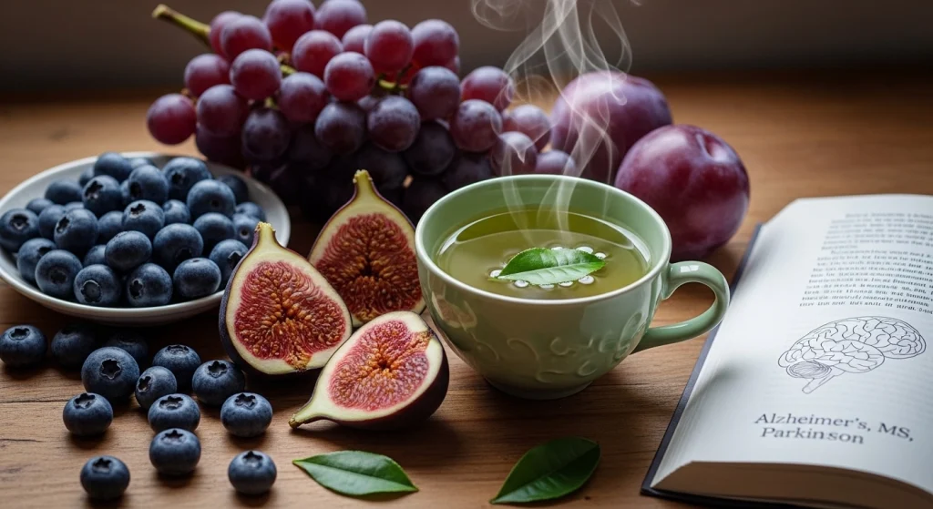 Purple Fruits, Green Tea, and Alzheimer’s-MS-Parkinson’s
